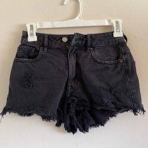 Black high rise festival shorts